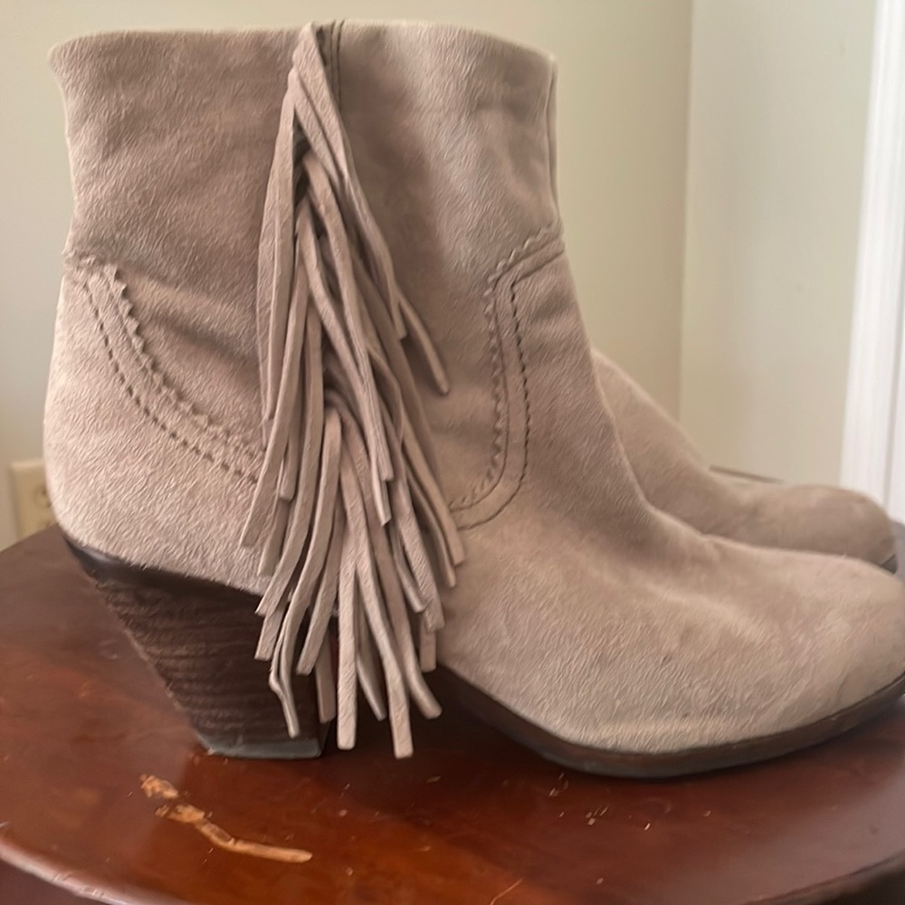 Sam Edelman suede boots with fringe